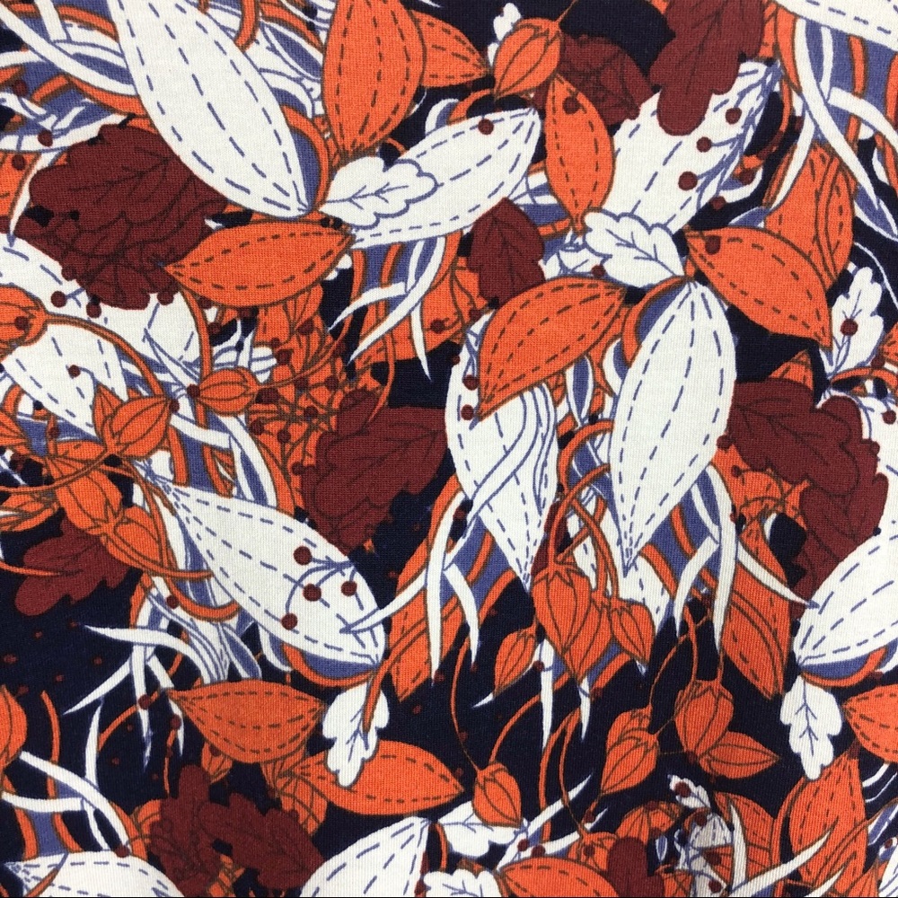 LULAROE Orange & Blue Floral Patterned Top - Picture 8 of 8